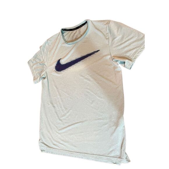 Pastel Blue Nike Pro Logo Tee (Sz S) - Picture 1 of 3